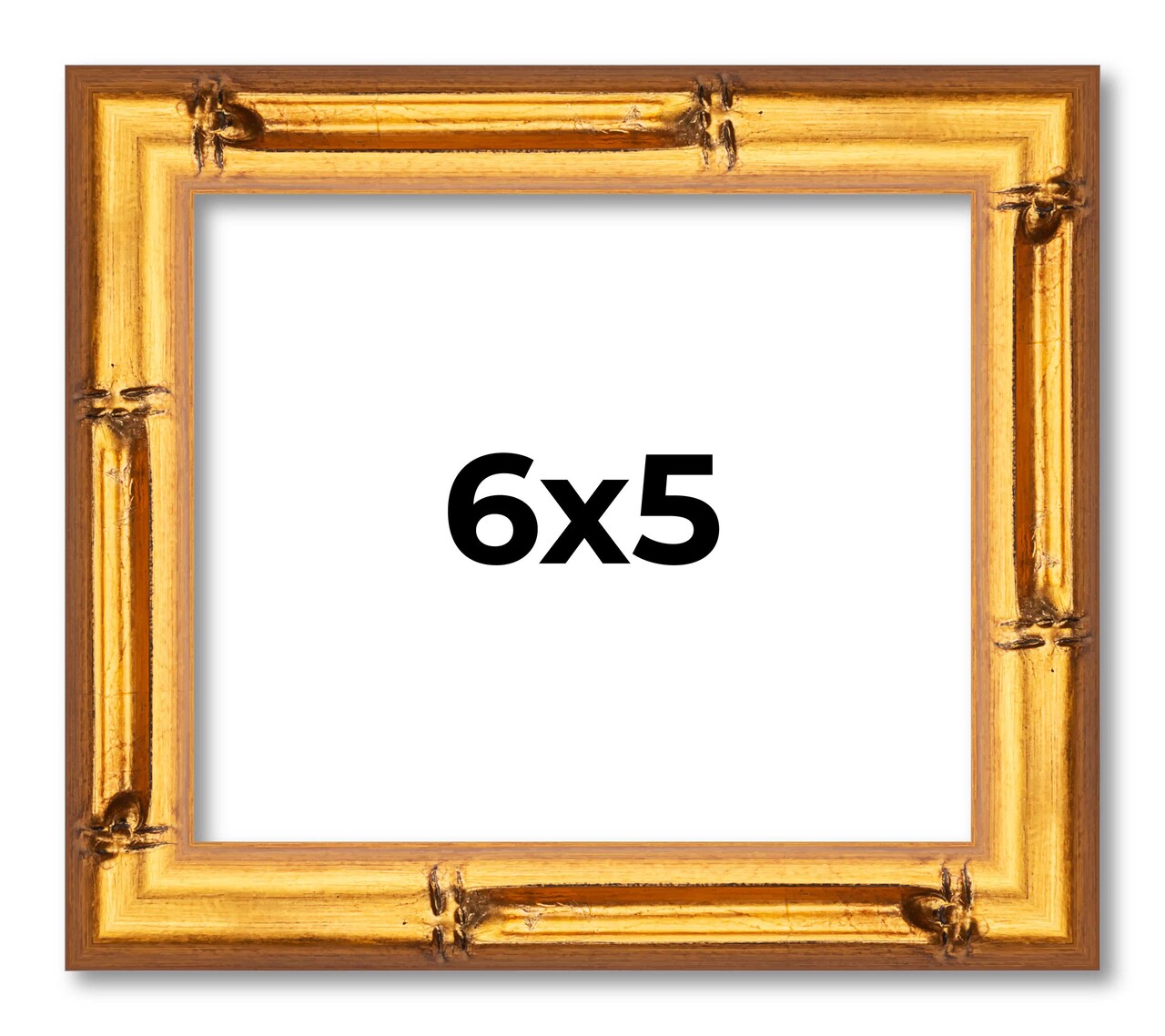 6x5 Bamboo Picture Frame with UV-Resistant Acrylic & Acid Free Backing, Available in 4 Finishes - Brown, Black, Gold, and Natural